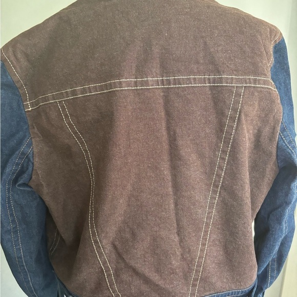 Colovos Multi Fleck Color block, Jacket Brown and Blue Women size Large - Picture 6 of 12